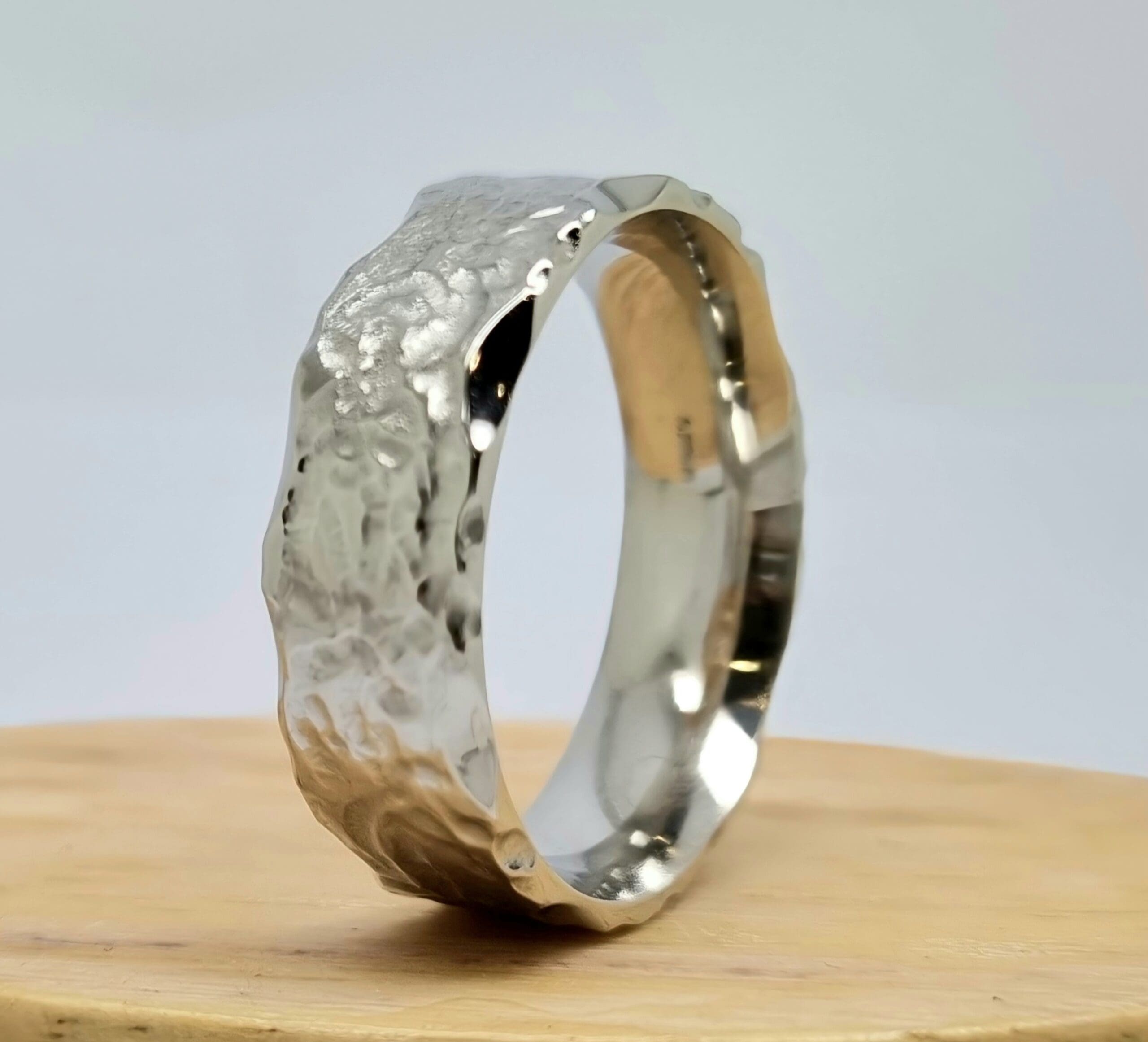 313 Commission Organic Nature Designed Men's And Ladies Wedding Band - Image 3