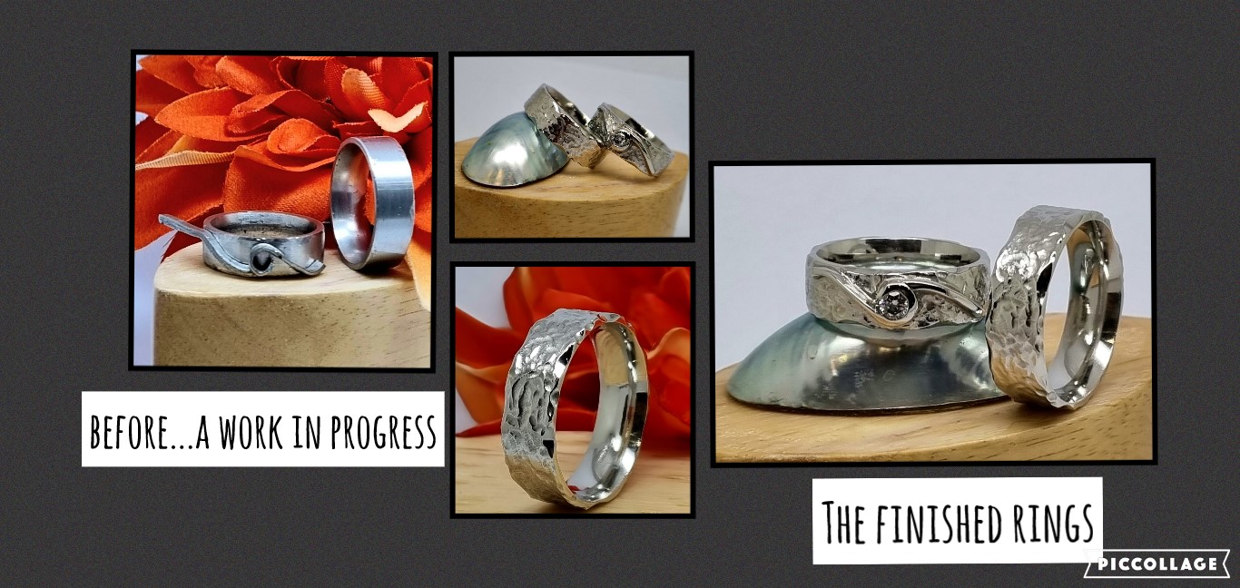 313 Commission Organic Nature Designed Men's And Ladies Wedding Band - Image 2