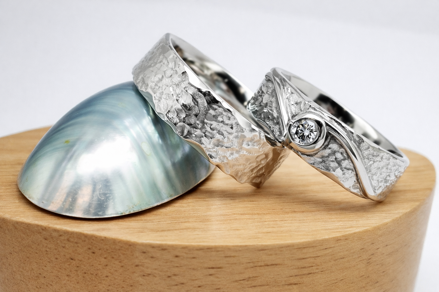 313 Commission Organic Nature Designed Men's And Ladies Wedding Band - Image 5