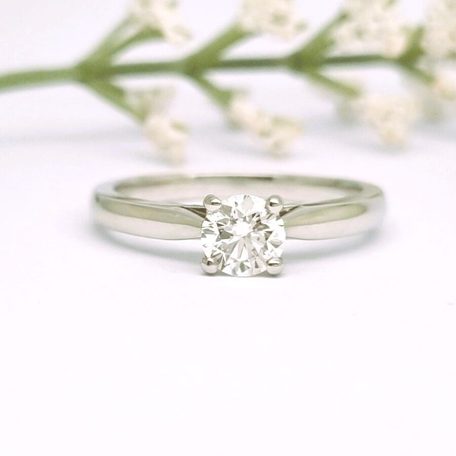 12600074 Platinum And Diamond Solitaire Engagement Ring