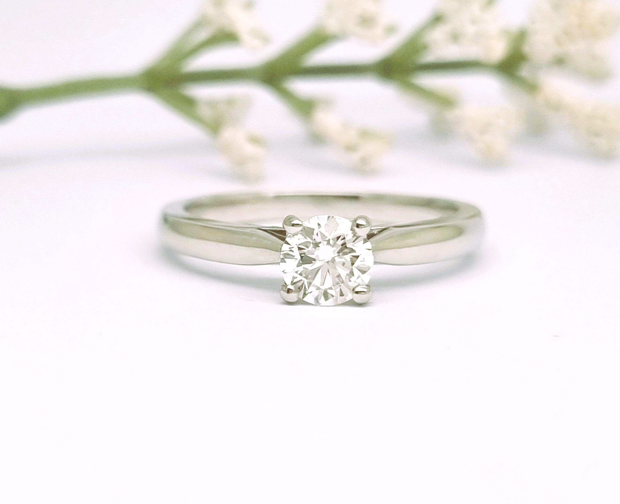 12600074 Platinum And Diamond Solitaire Engagement Ring