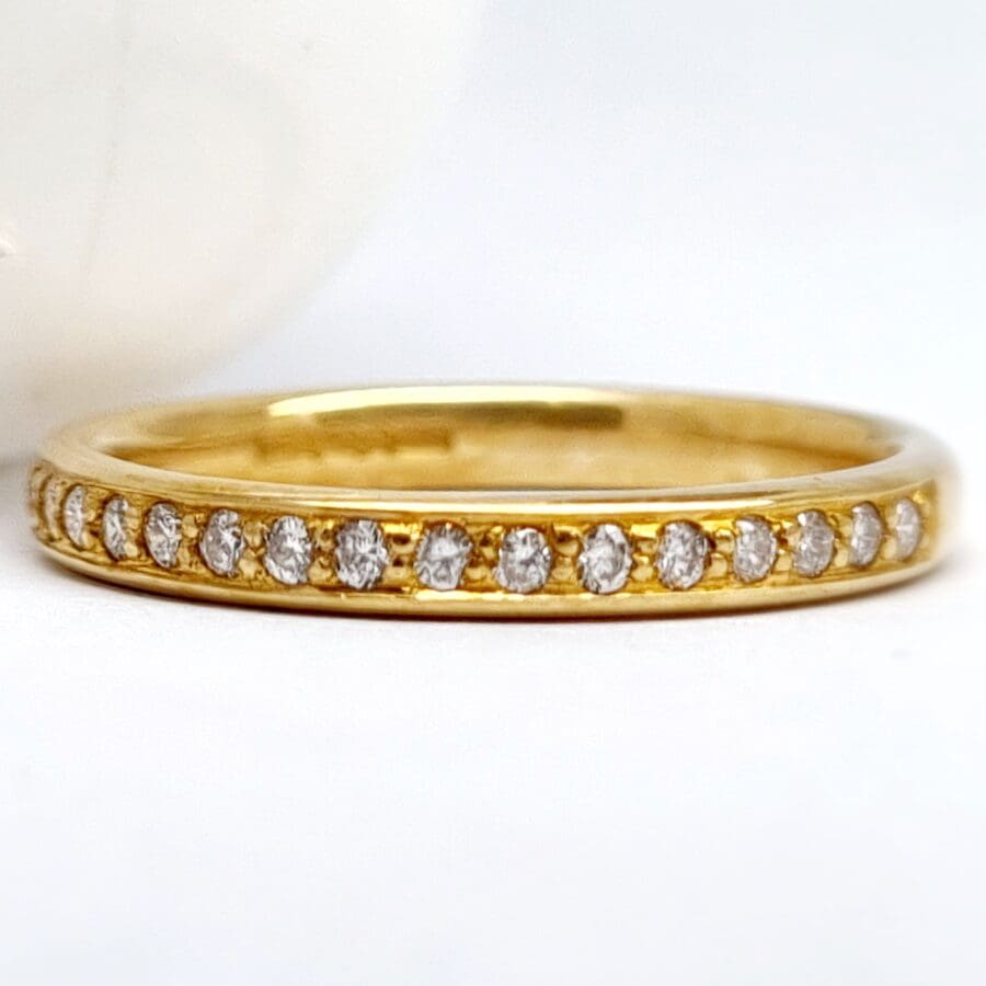 12200042 9ct Yellow Gold Diamond 0.17ct Half Eternity Ring