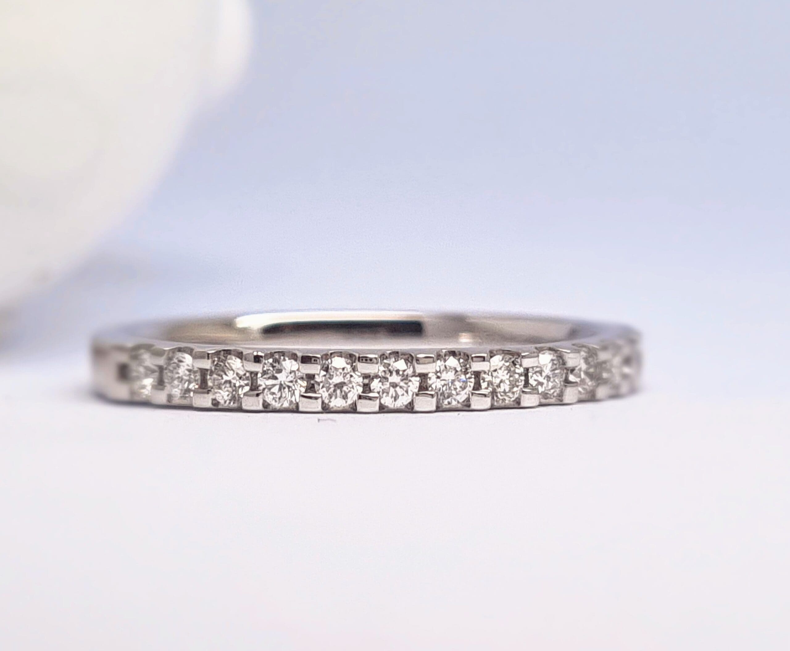 13600079 Platinum And Diamond Shared Claw Half Eternity Ring/Wedding Ring