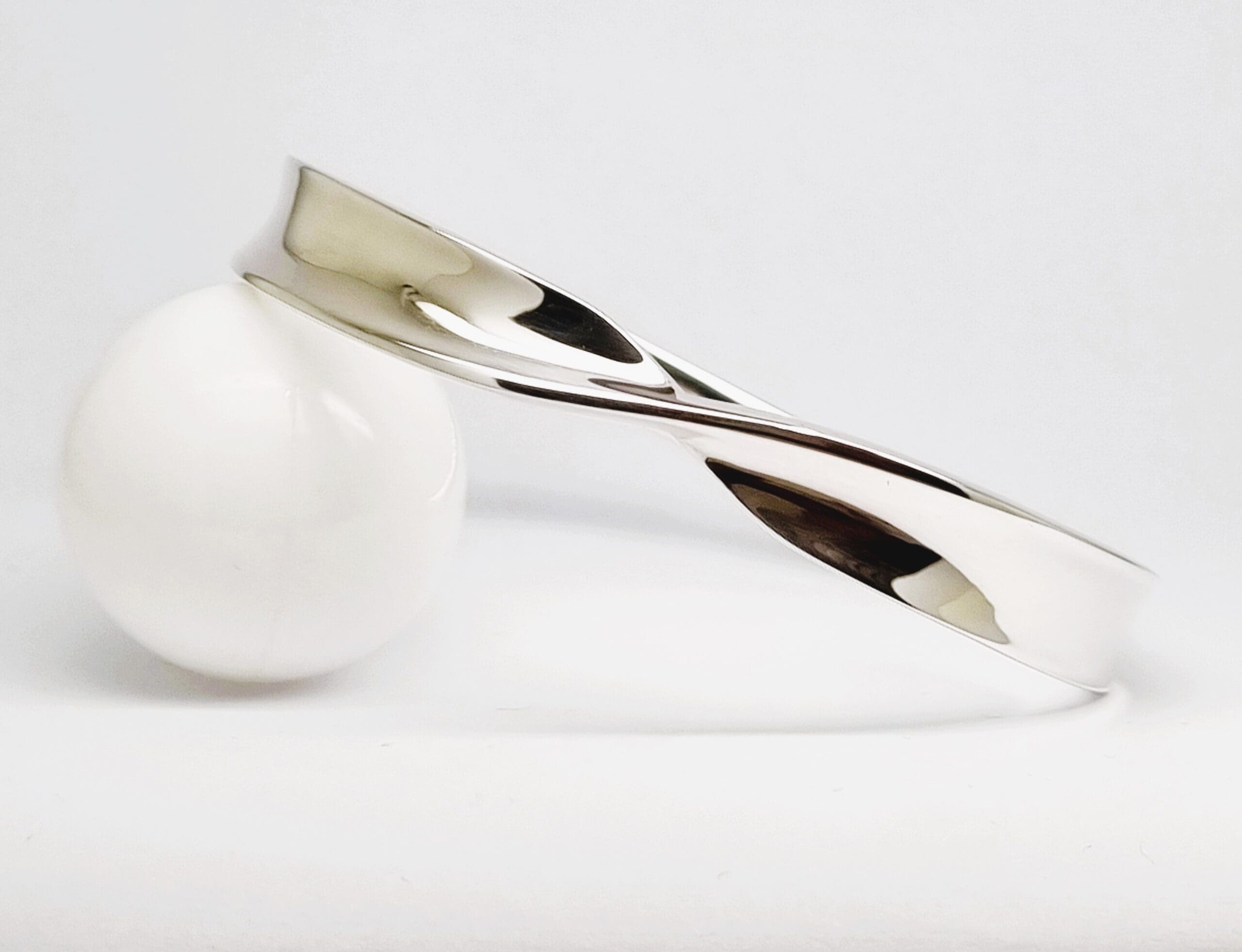 40100164 925 Sterling Silver Twist Ribbon Bangle