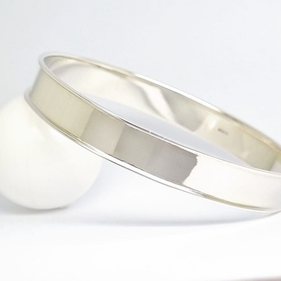 40100173 925 Sterling Silver Edged Bangle