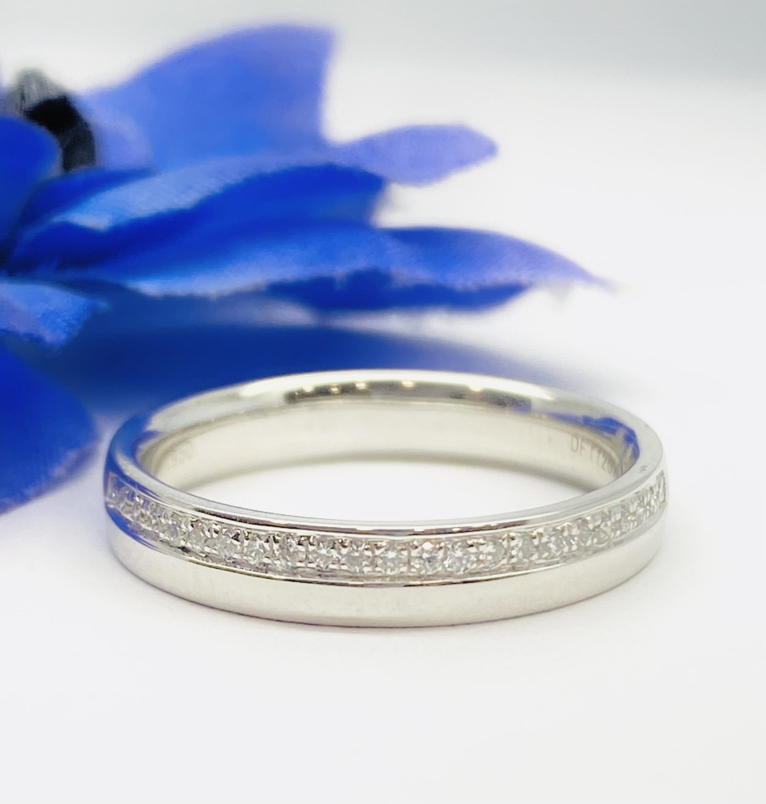 13600084 Platinum Offset 50% Diamond Eternity Ring - Image 2