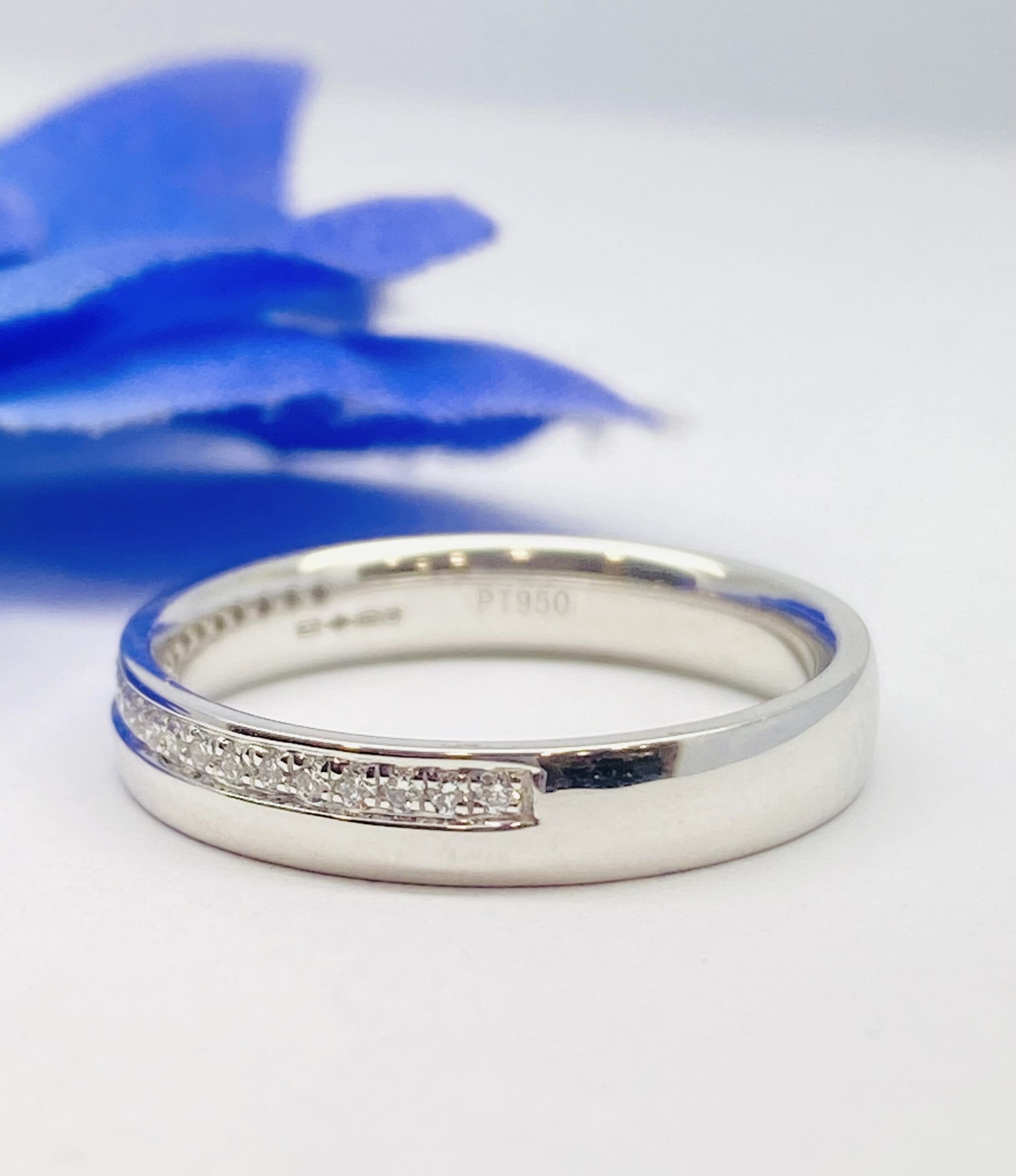 13600084 Platinum Offset 50% Diamond Eternity Ring - Image 3