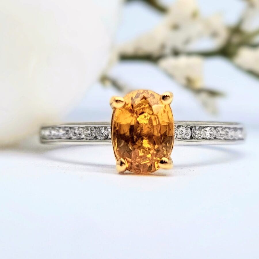 12600085 Platinum, Yellow Sapphire And Diamond Ring