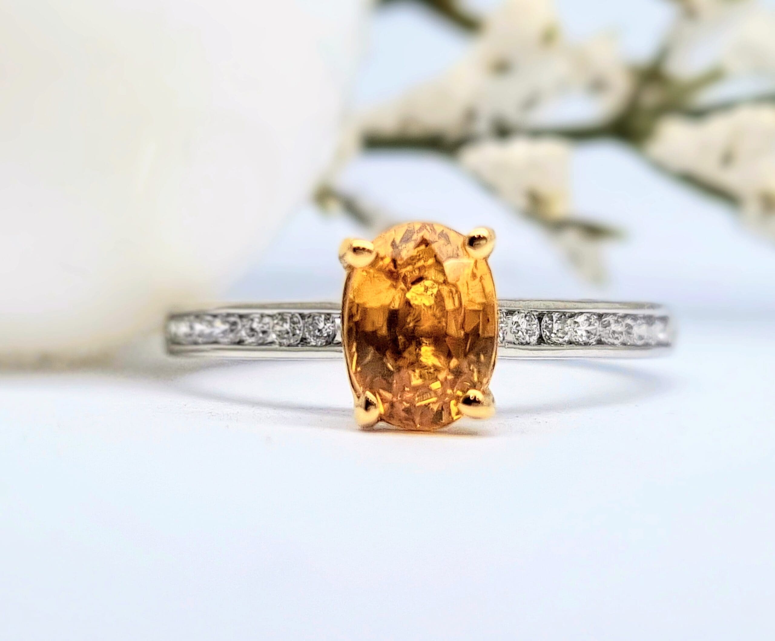 12600085 Platinum, Yellow Sapphire And Diamond Ring