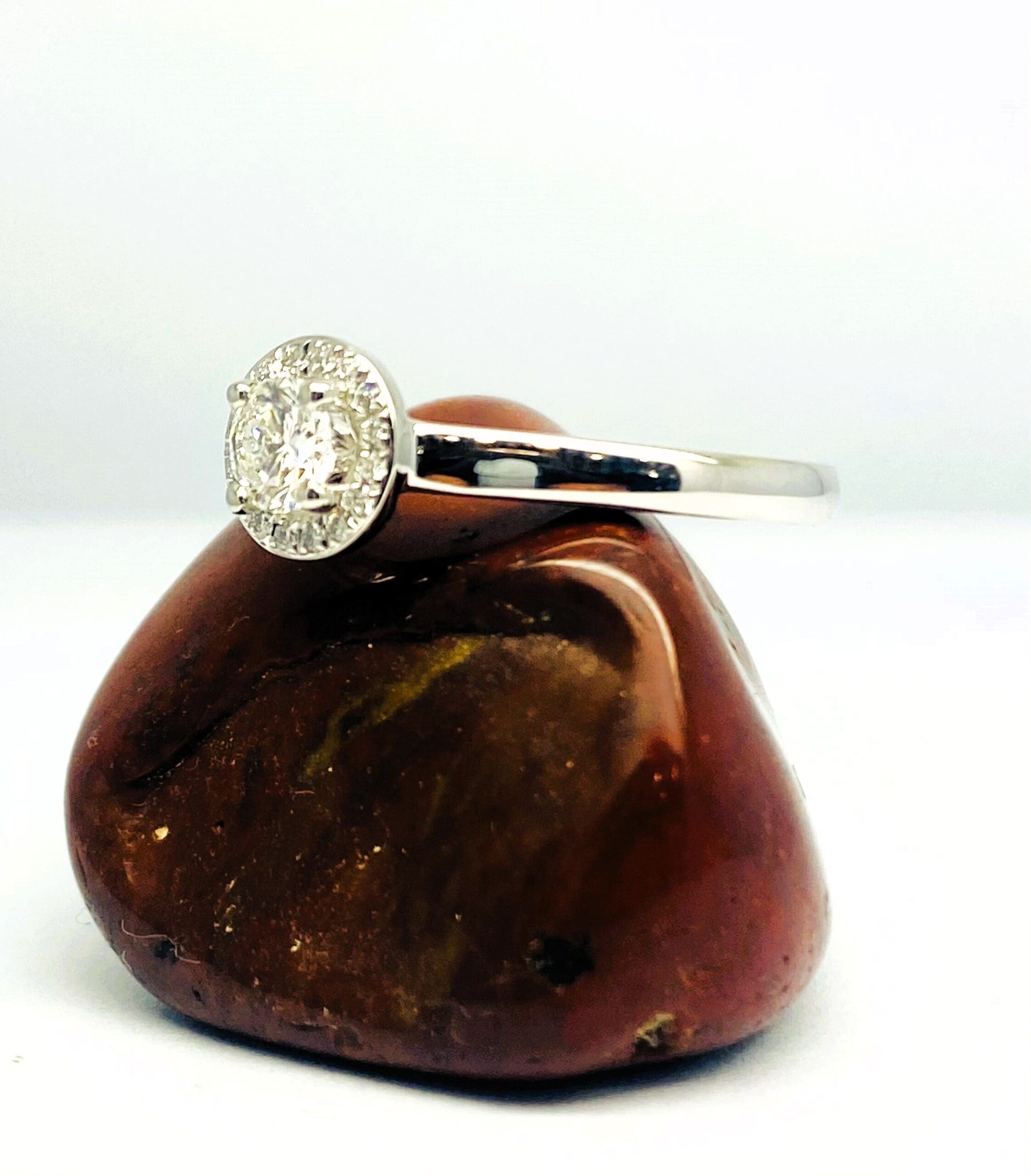 15600047 Platinum And Diamond Halo Cluster Ring - Image 3