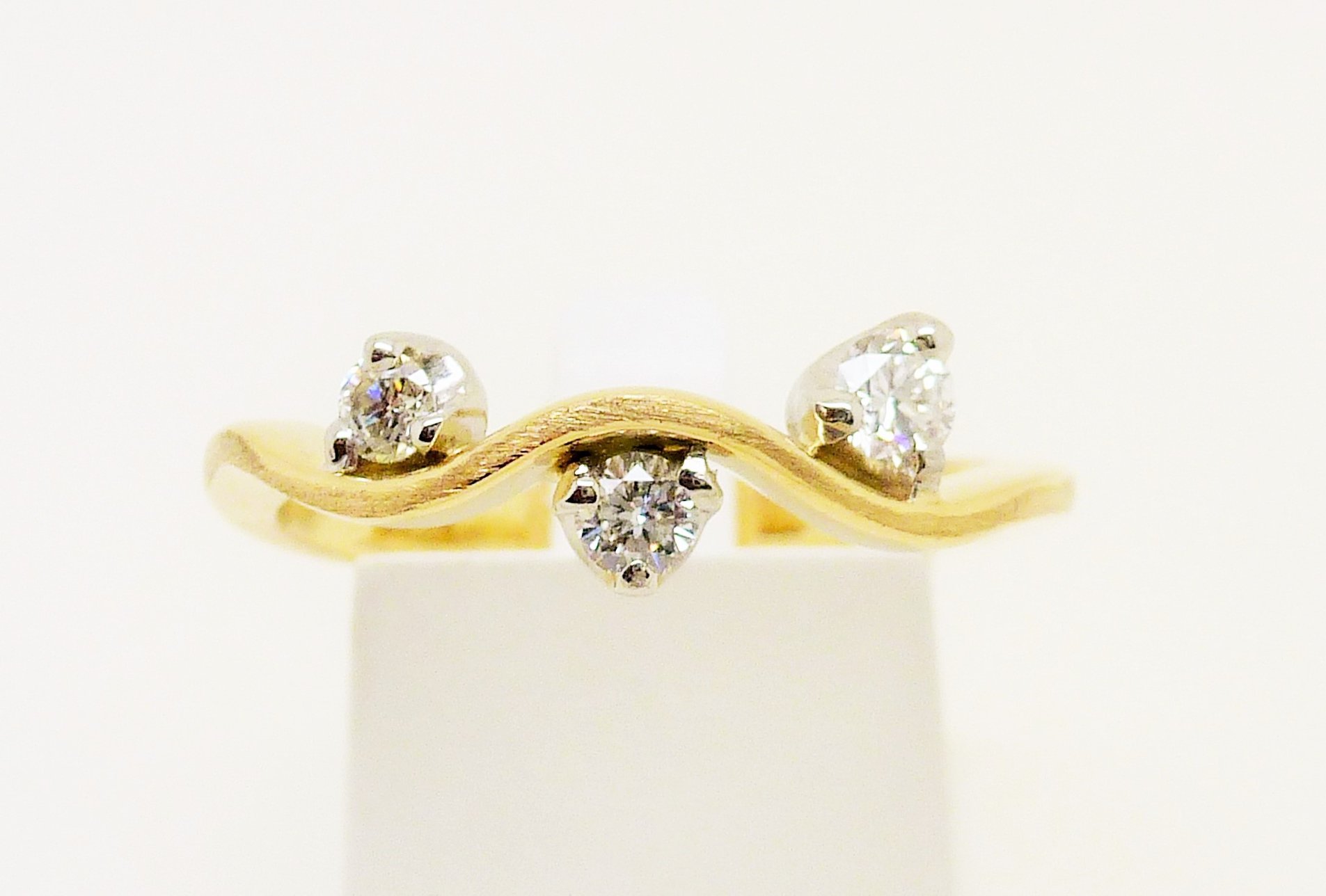 420 Three Stone Branch Style Diamond Ring Commission