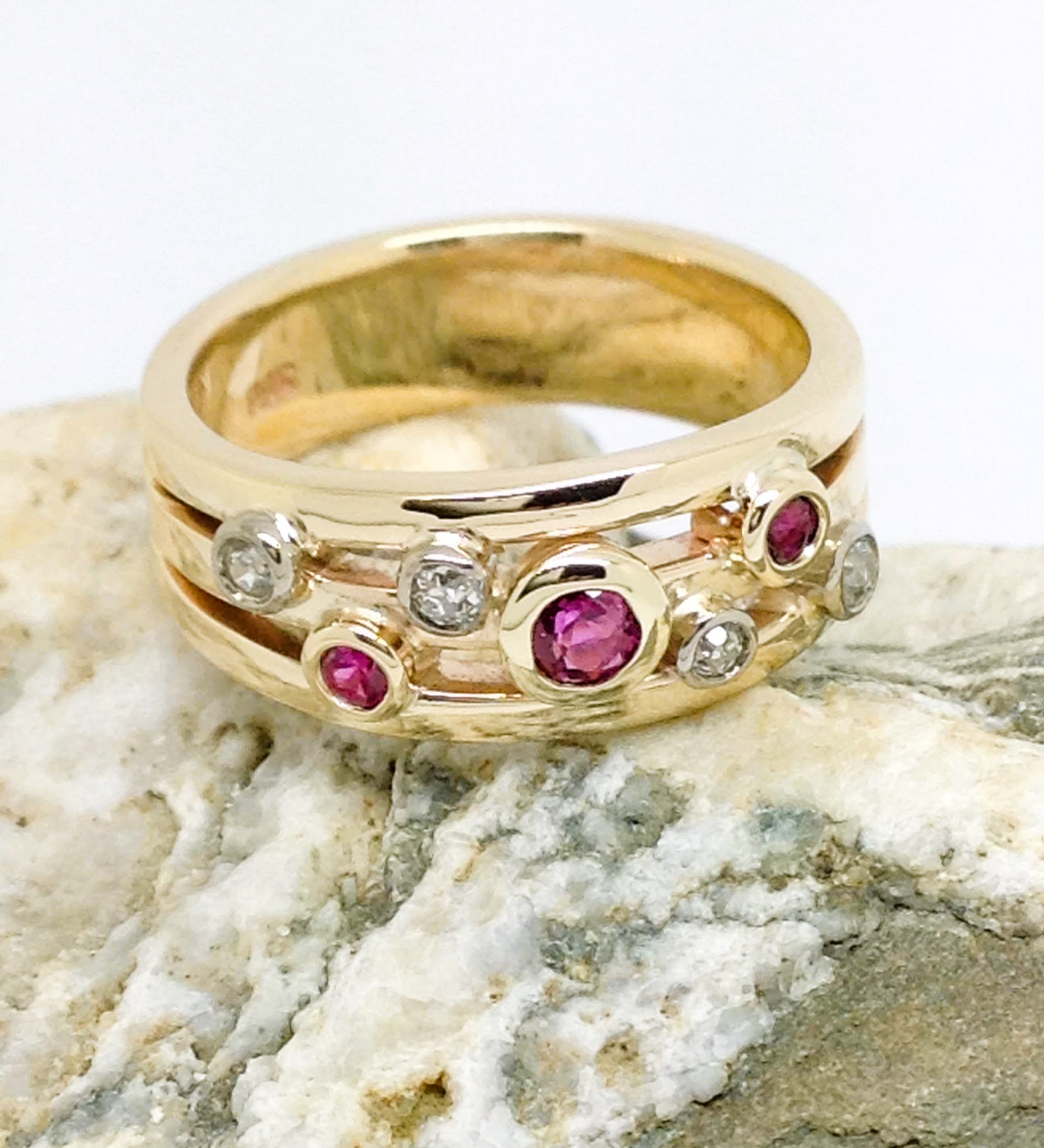 414 Ruby And Diamond Dress Ring Commission