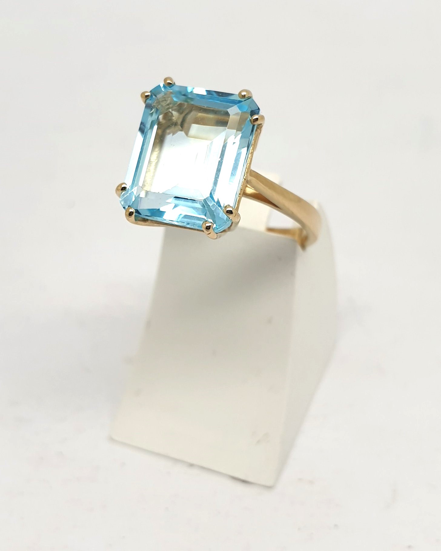 409 Custom Blue Topaz Stone Set Into A Dress Ring Commission