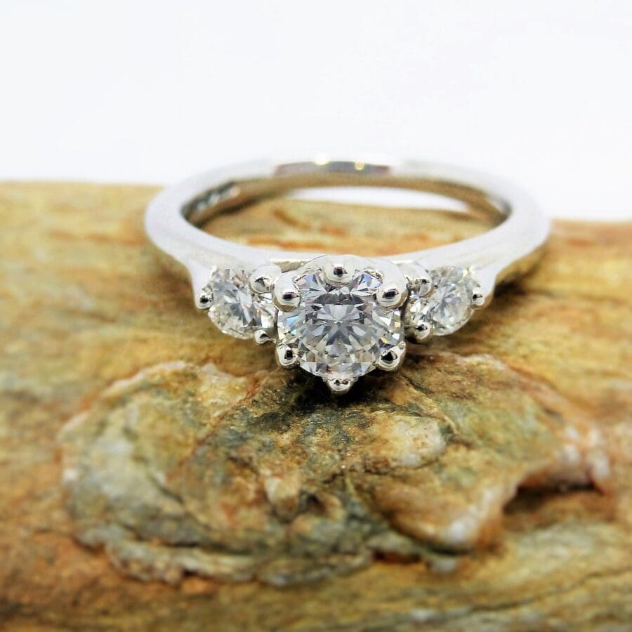 A Three Stone Diamond Engagement Ring Commission