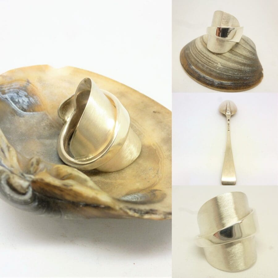 418 Silver Spoon To Thumb Ring Commission