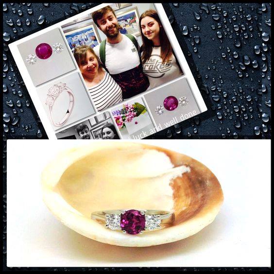 415 Ruby And Diamond Engagement Ring Commission