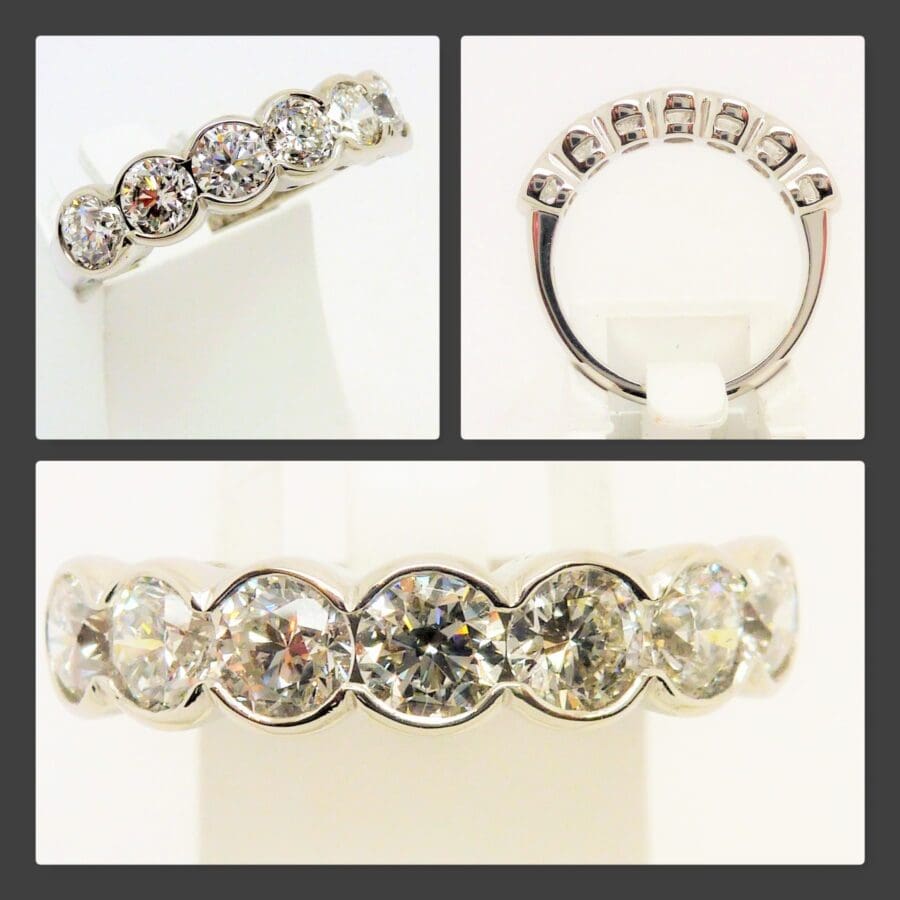 417 Seven Stone Scallop Dress Ring Commission