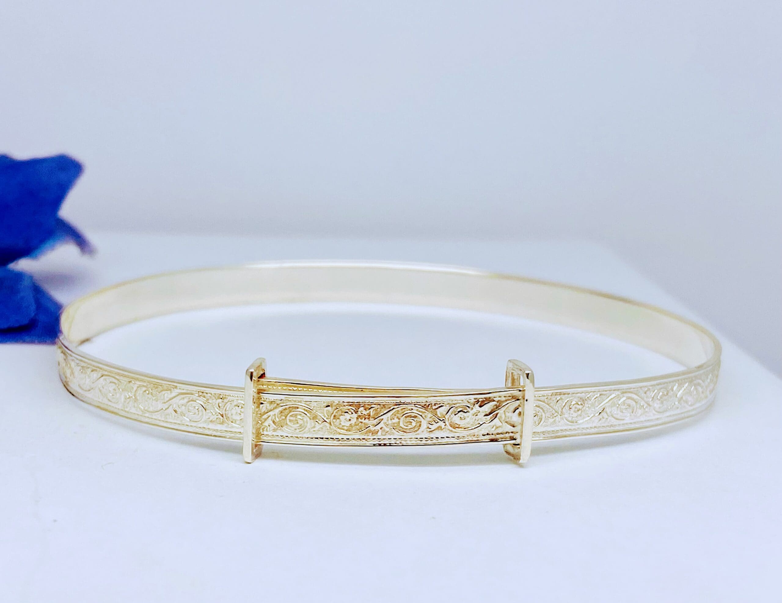90100161 Childs 925 Sterling Silver Roll Edge Adjustable Bracelet