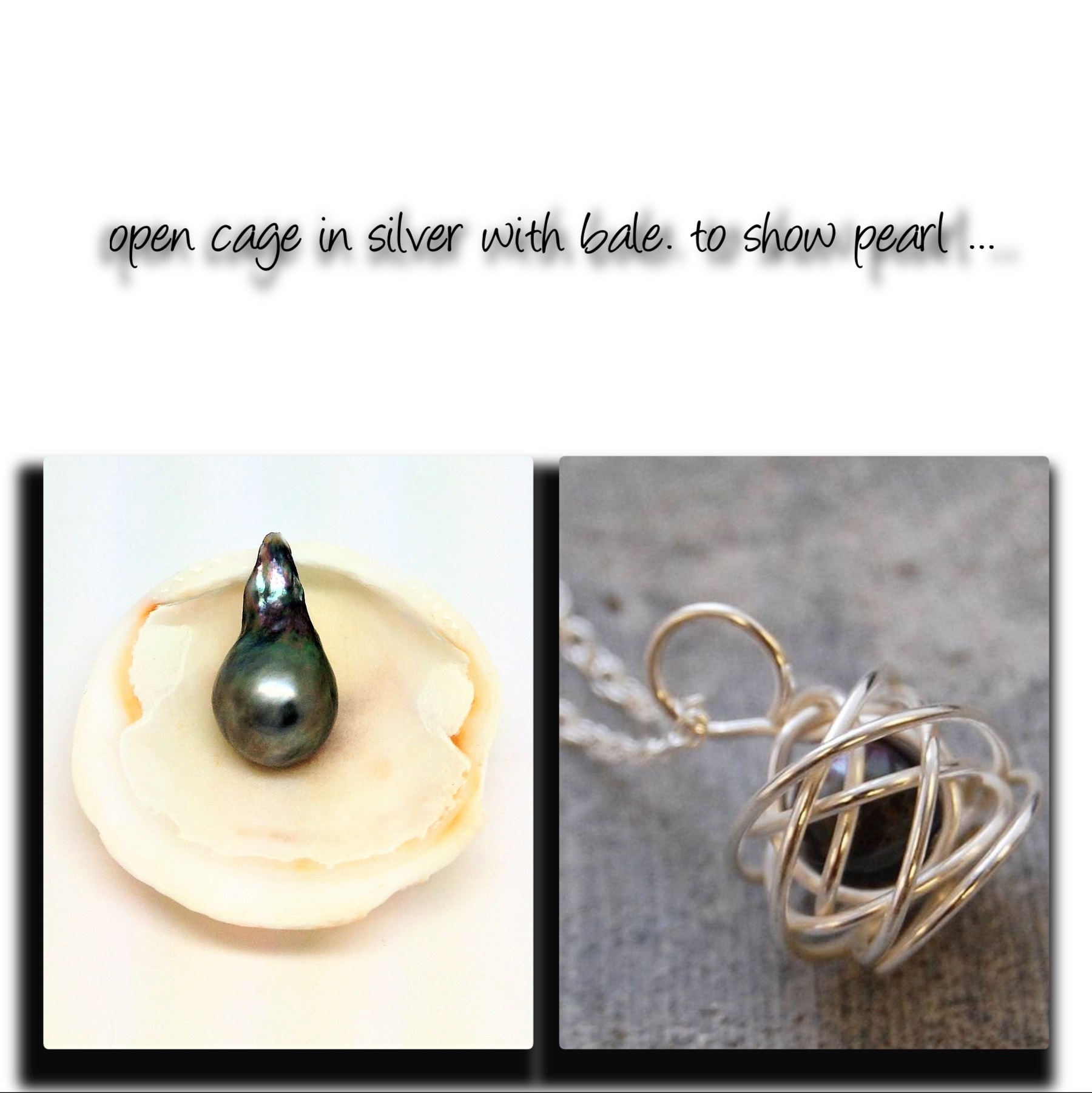 803 Pearl Wrapped In A Custom Silver Cage Commission - Image 5