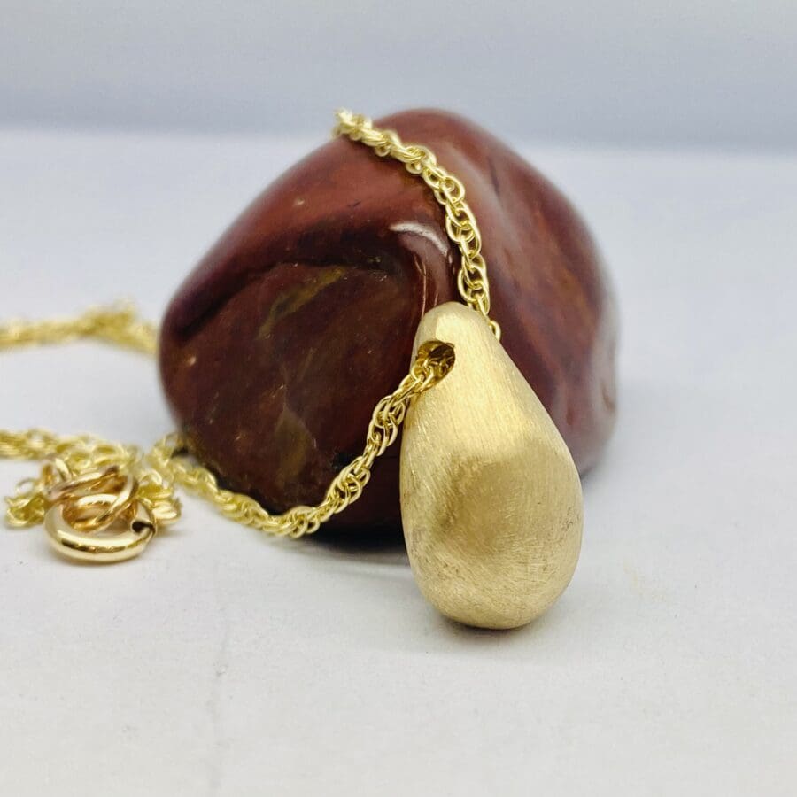 804 Yellow Gold Brushed Nugget Melted Gold Commission
