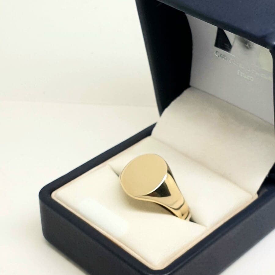 Stock... Men's Signet Ring Gold