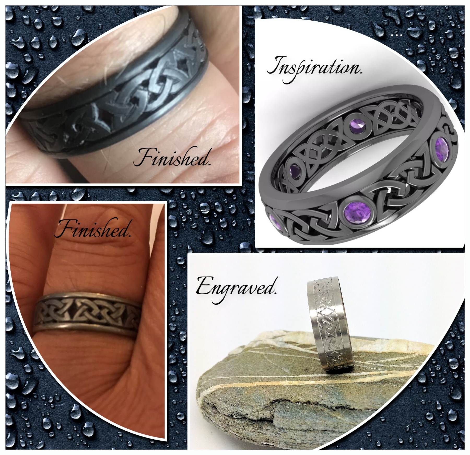 011 Commission Engraving Celtic Band Engraved