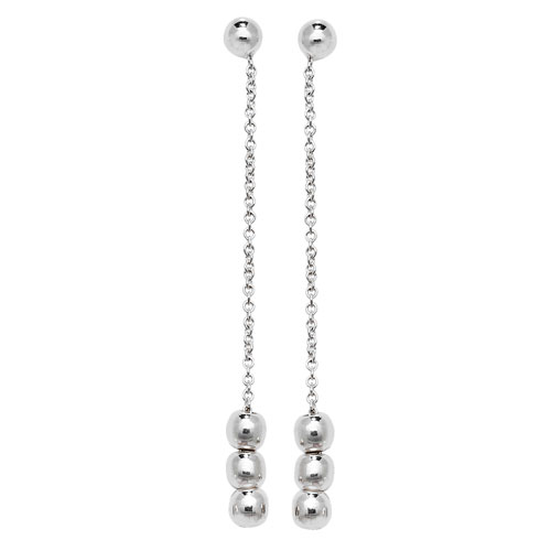 31100104 925 Sterling Silver 3 x Ball Drop Earrings