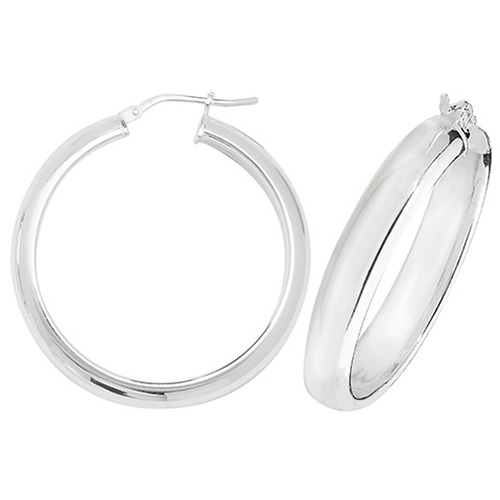 32100139 925 Sterling Silver Hoop Earrings