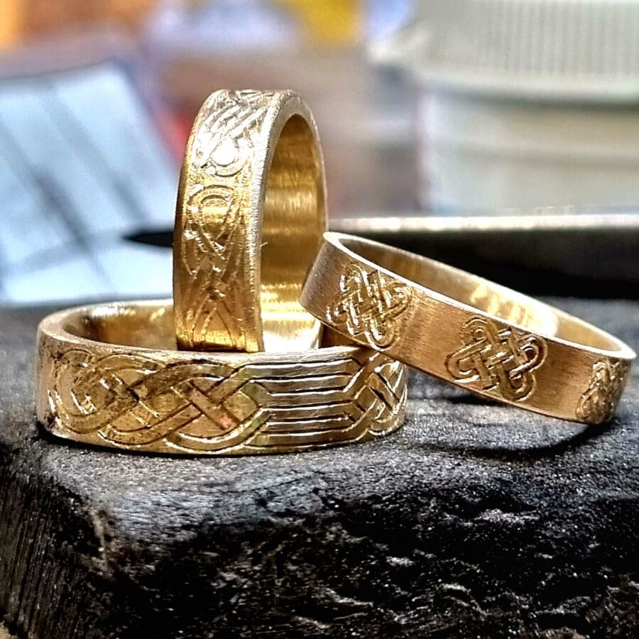 008 Commission Engraving Celtic Bands For The Family