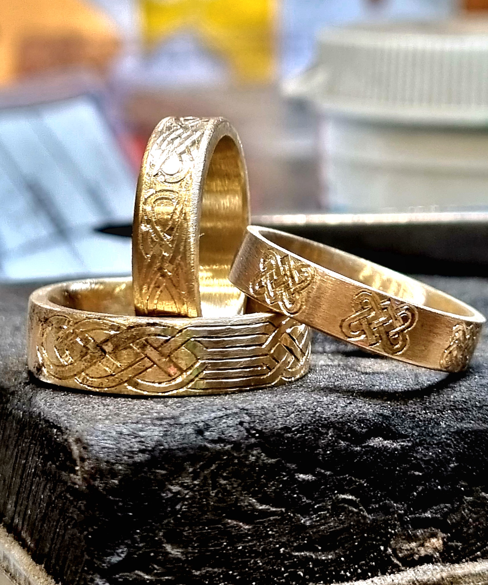 008 Commission Engraving Celtic Bands For The Family