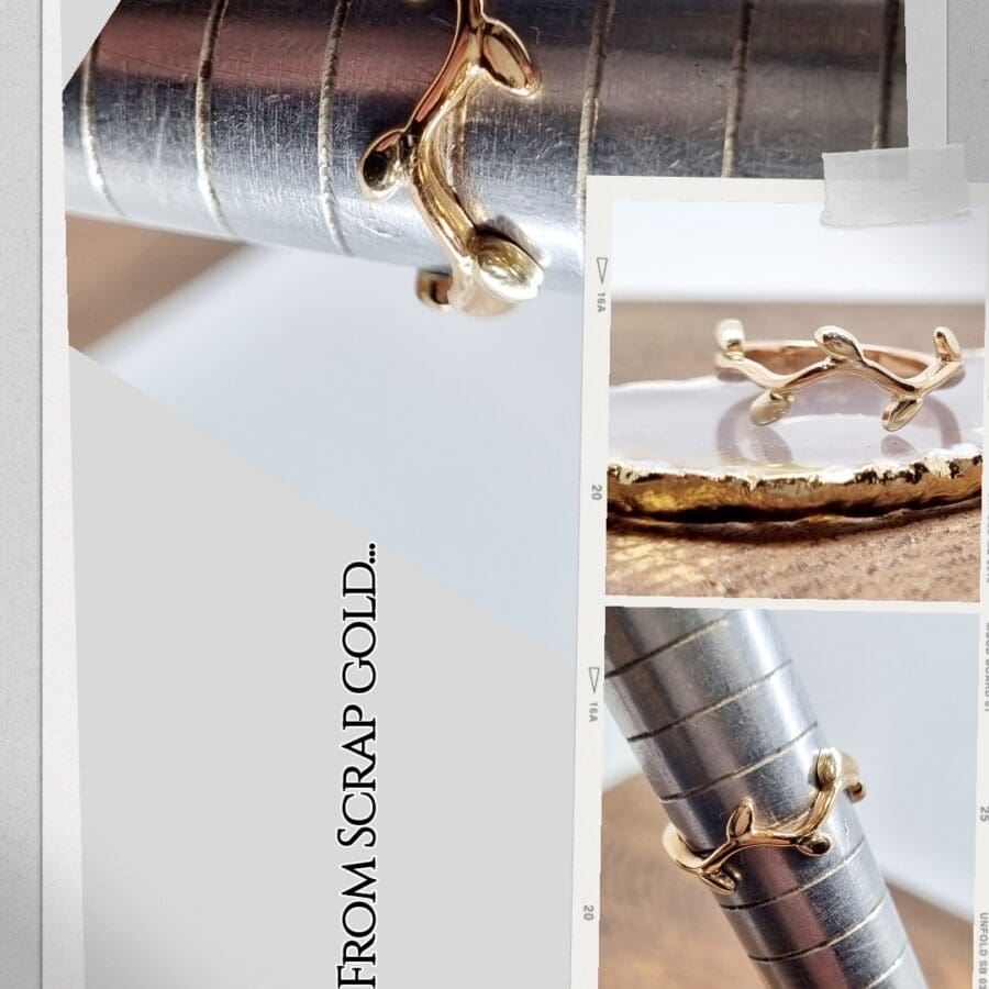 607 Before And After Scrap Gold To Gold Branch Ring
