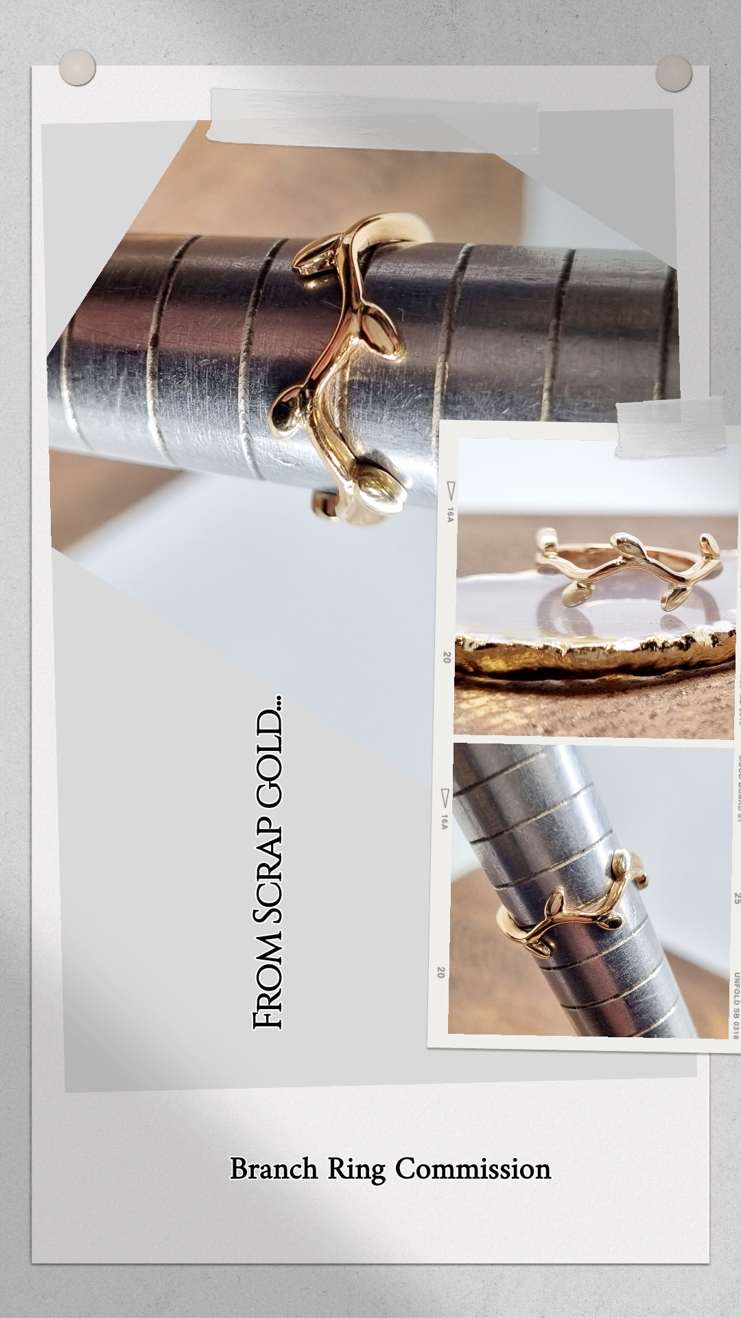 607 Before And After Scrap Gold To Gold Branch Ring
