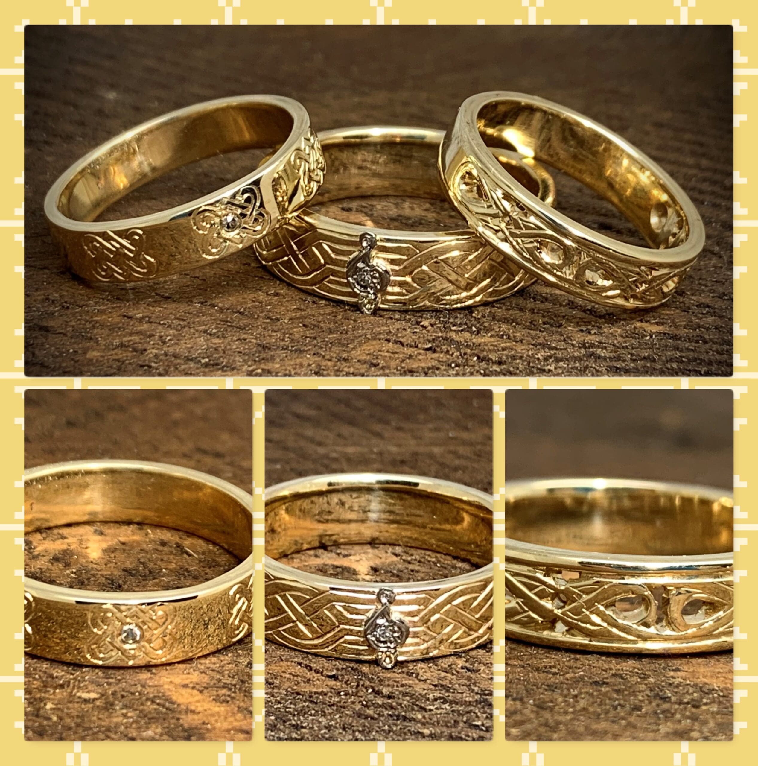 008 Commission Engraving Celtic Bands For The Family - Image 2