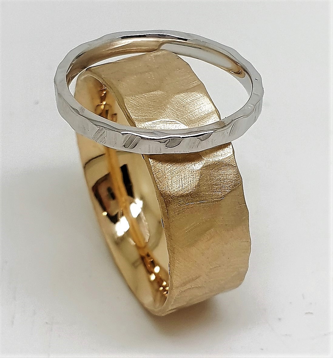 304 Commission Beaten Wedding Bands - Image 2