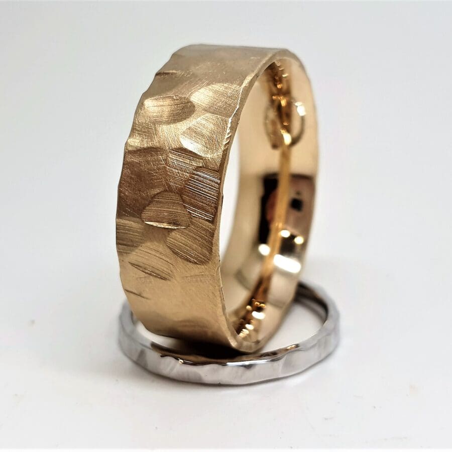 304 Commission Beaten Wedding Bands