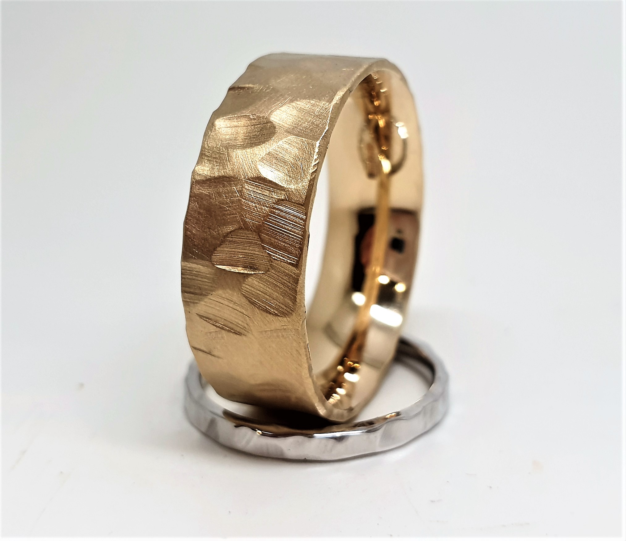 304 Commission Beaten Wedding Bands