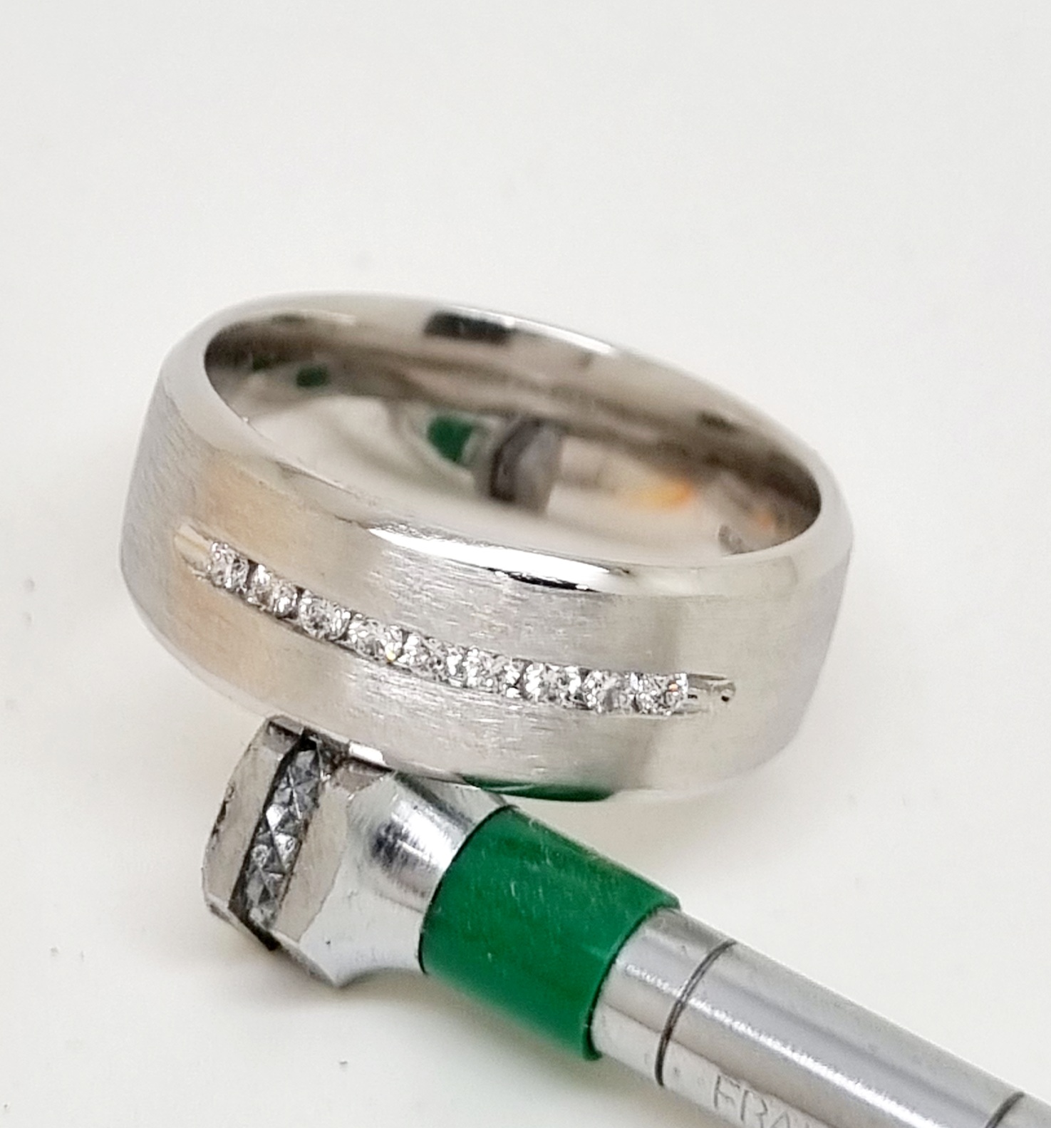 302 Commission Diamond Set Men's Wedding Band - Image 2