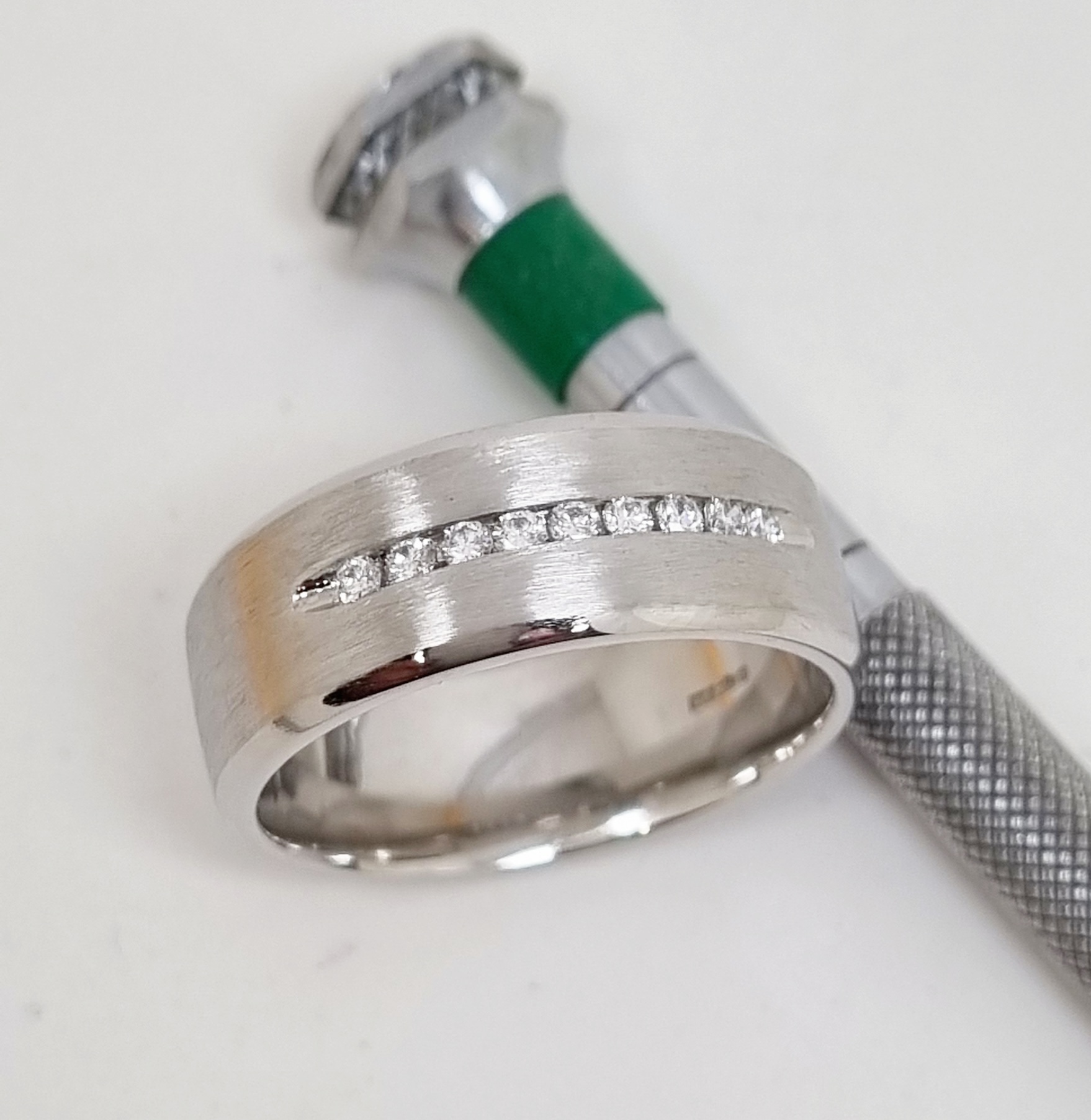 302 Commission Diamond Set Men's Wedding Band - Image 3