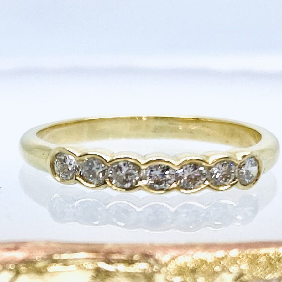 13400053 18ct Yellow Gold And Diamond 0.36ct Seven Stone Eternity Ring