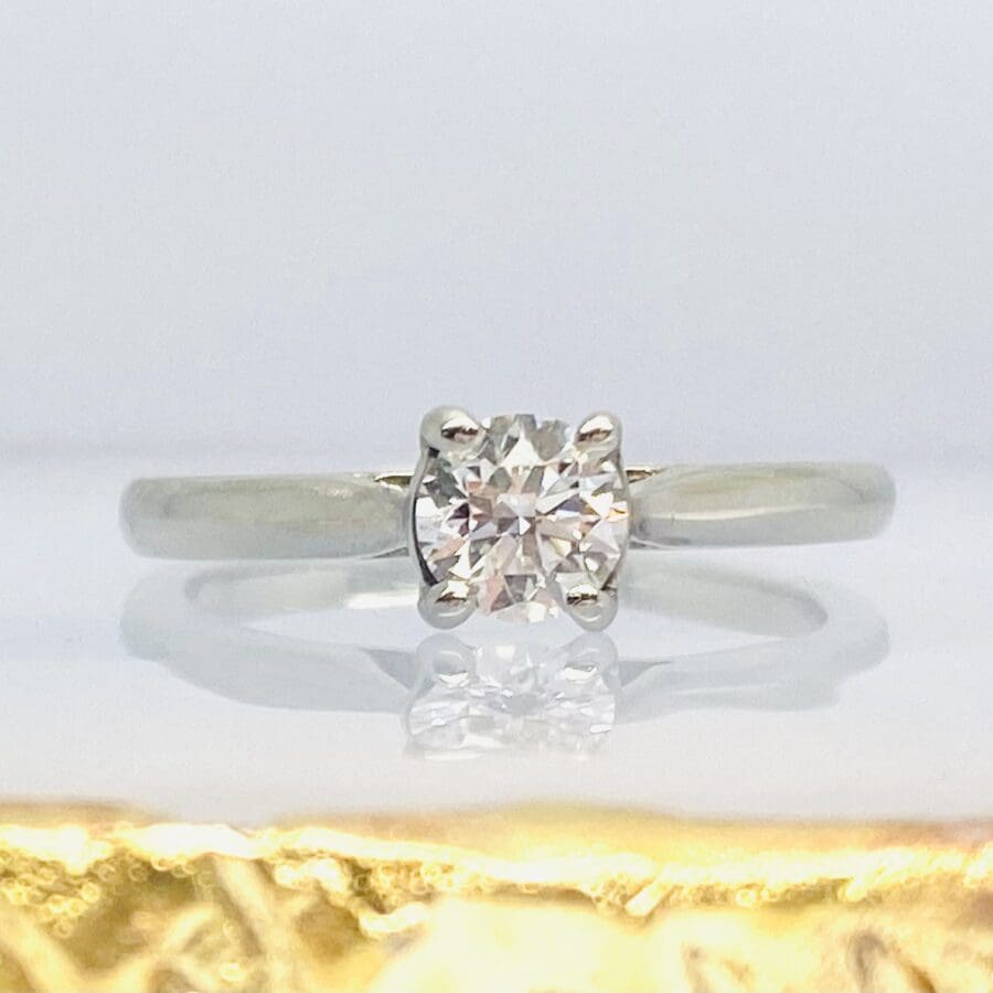 12600096 Platinum And Diamond 0.50ct Solitaire Engagement Ring