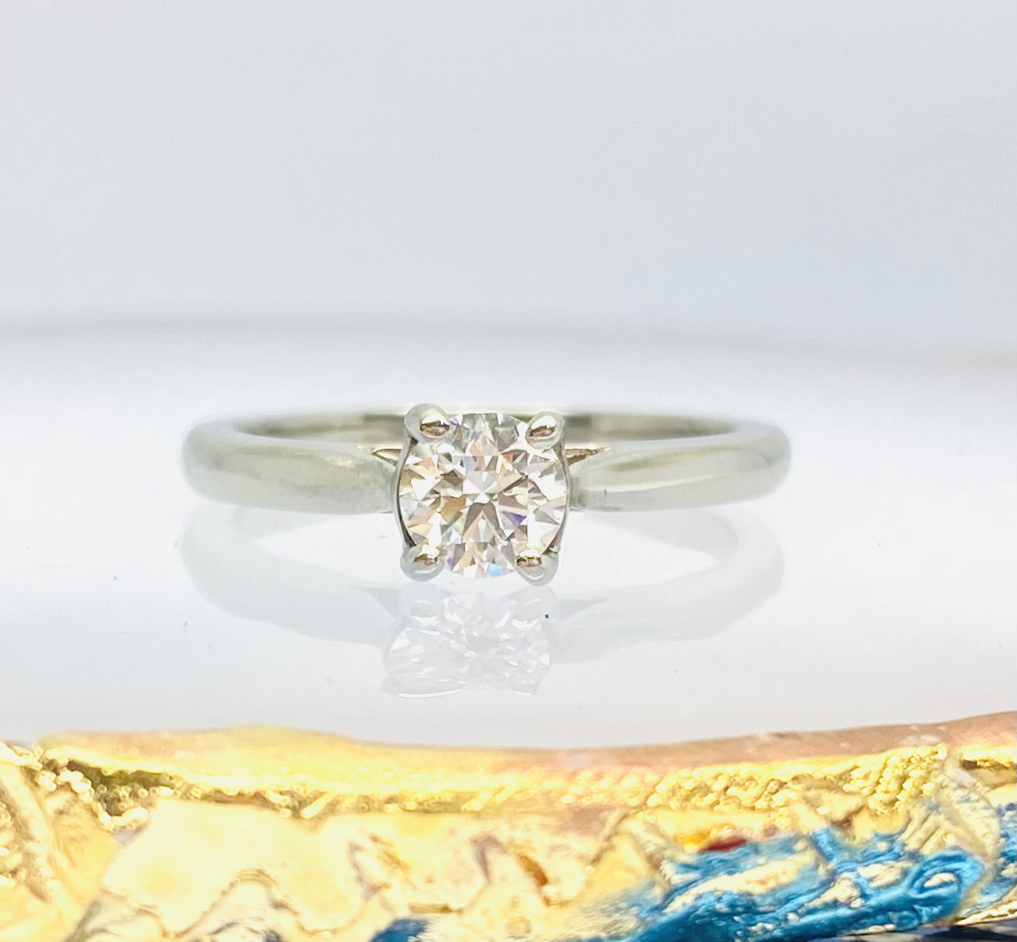 12600096 Platinum And Diamond 0.50ct Solitaire Engagement Ring - Image 2