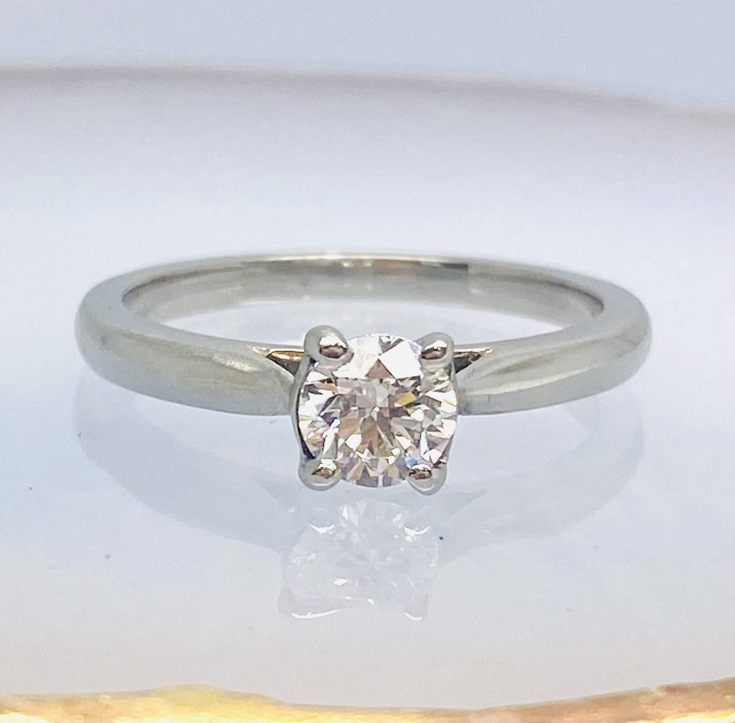 12600096 Platinum And Diamond 0.50ct Solitaire Engagement Ring - Image 5