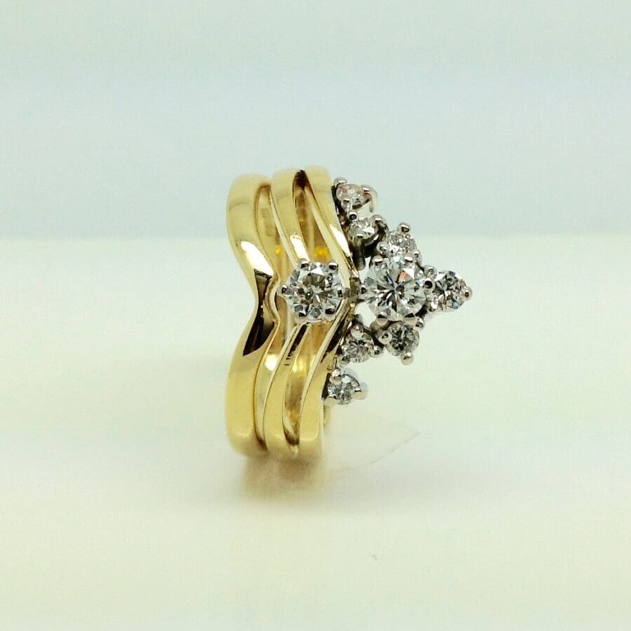 203 Commission Contoured Gold Gentle Wishbone Wedding Band