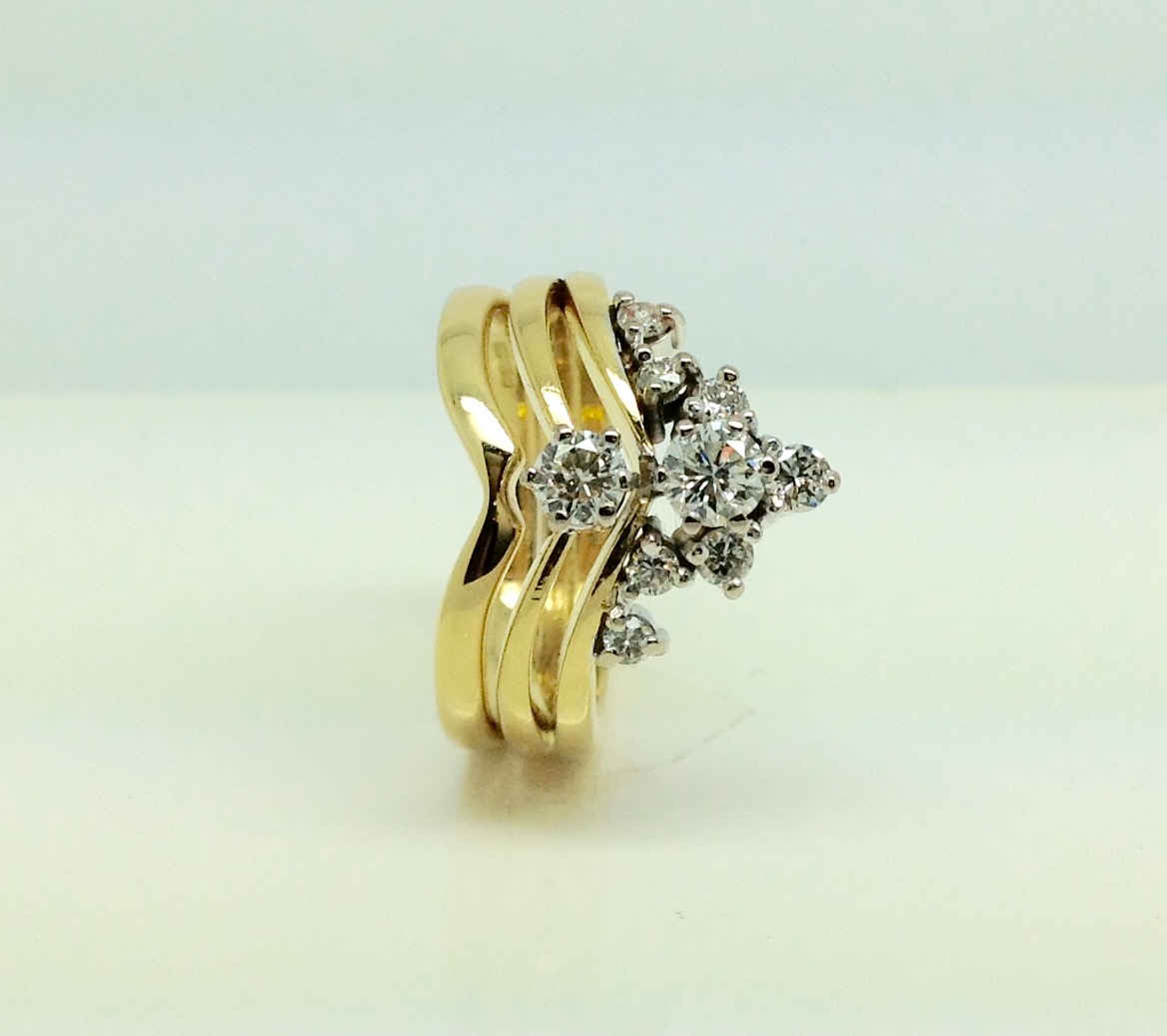 203 Commission Contoured Gold Gentle Wishbone Wedding Band