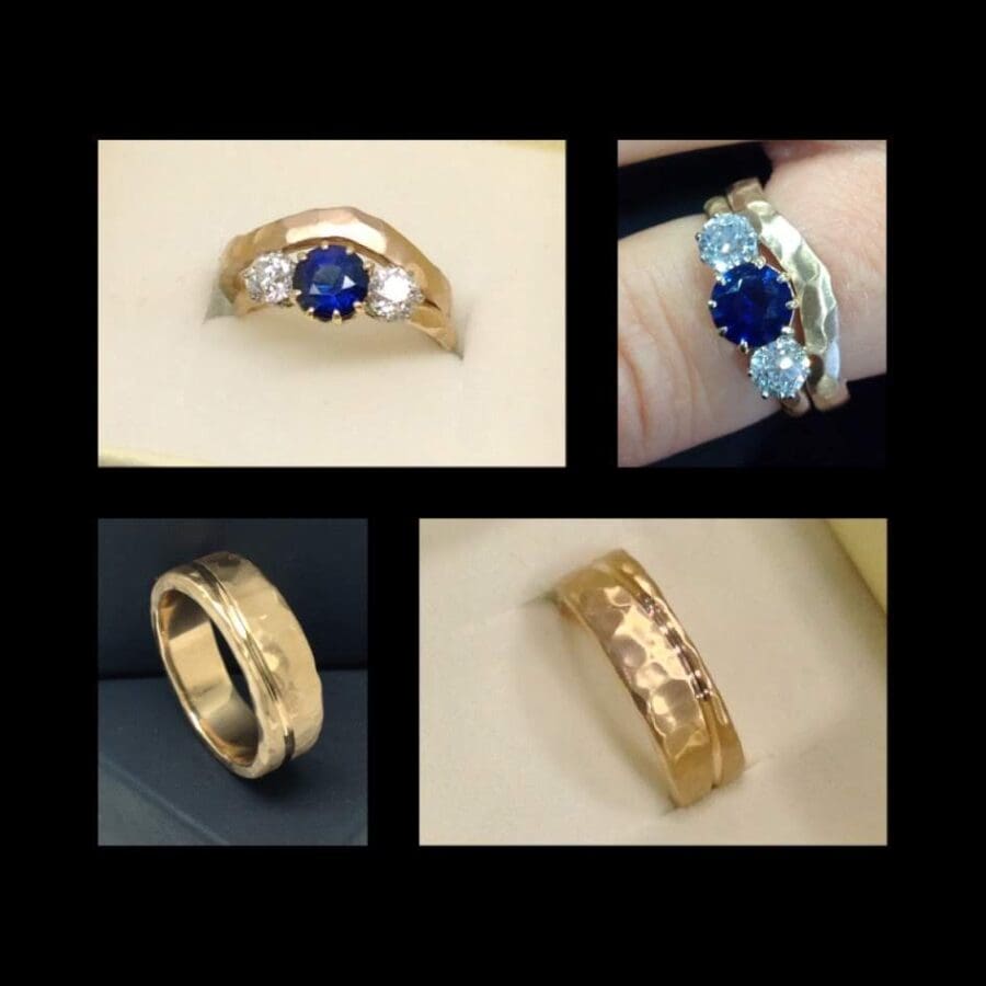 104 Commission Ladies' And Gents Contoured And Textured Bands