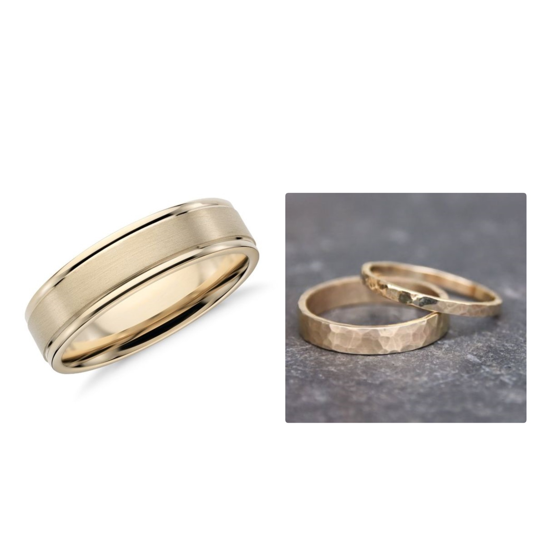 102 Commission Beaten 3 x Teal Diamond, Grooved Men's Wedding Band - Image 3