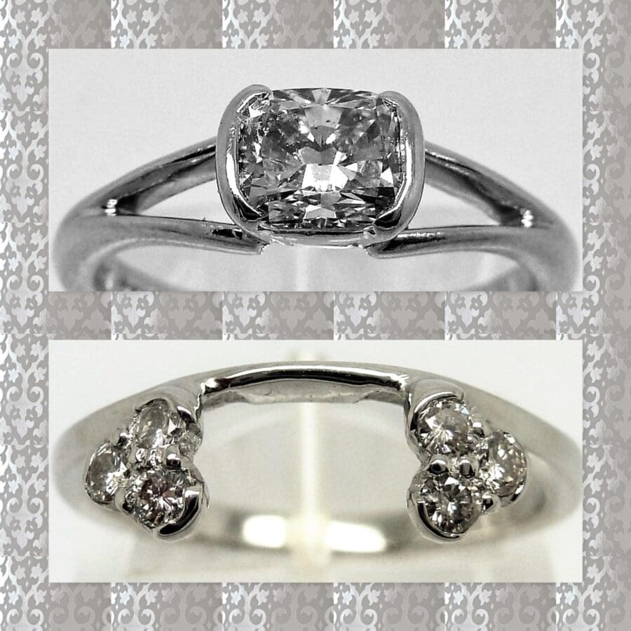 205 Commission Basket Style American Wedding Ring Set