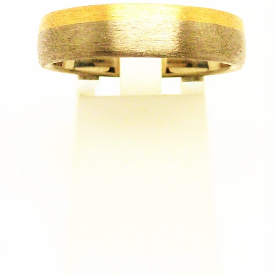 315 Commission Two Tone Brushed Men'ss Wedding Band