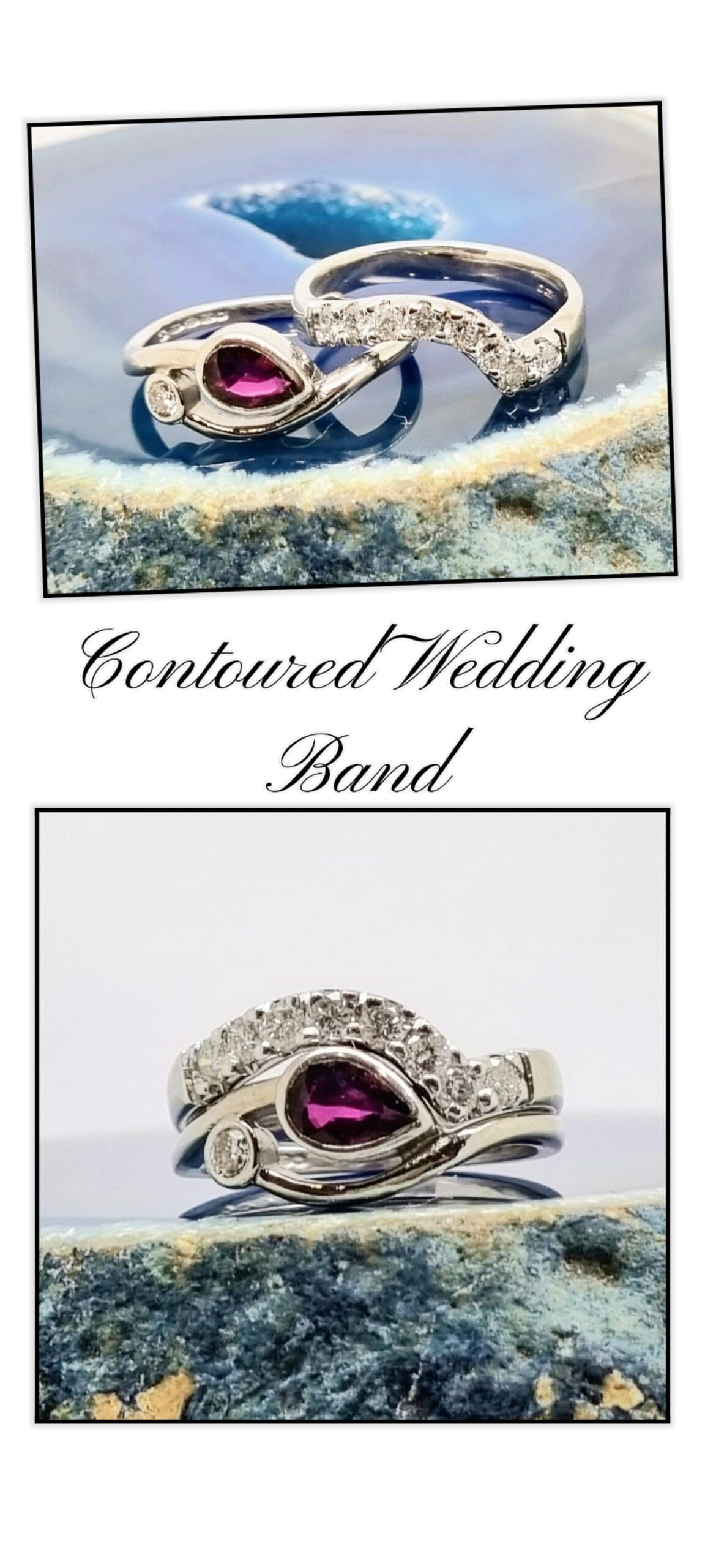 215 Commission Contoured Diamond Wedding Band - Image 3