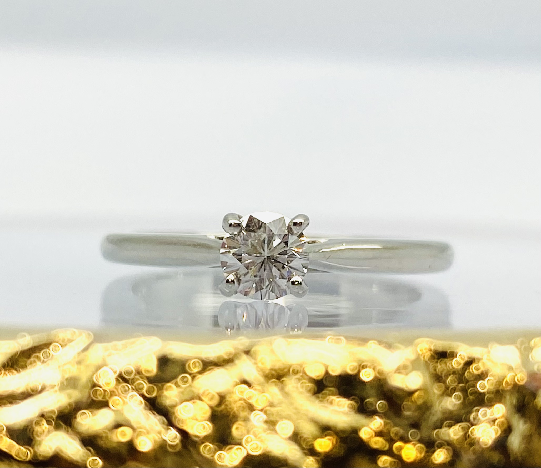 12600097 Platinum And Diamond 0.31ct Round Solitaire Engagement Ring